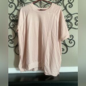 Casual Pink Short Sleeve Top